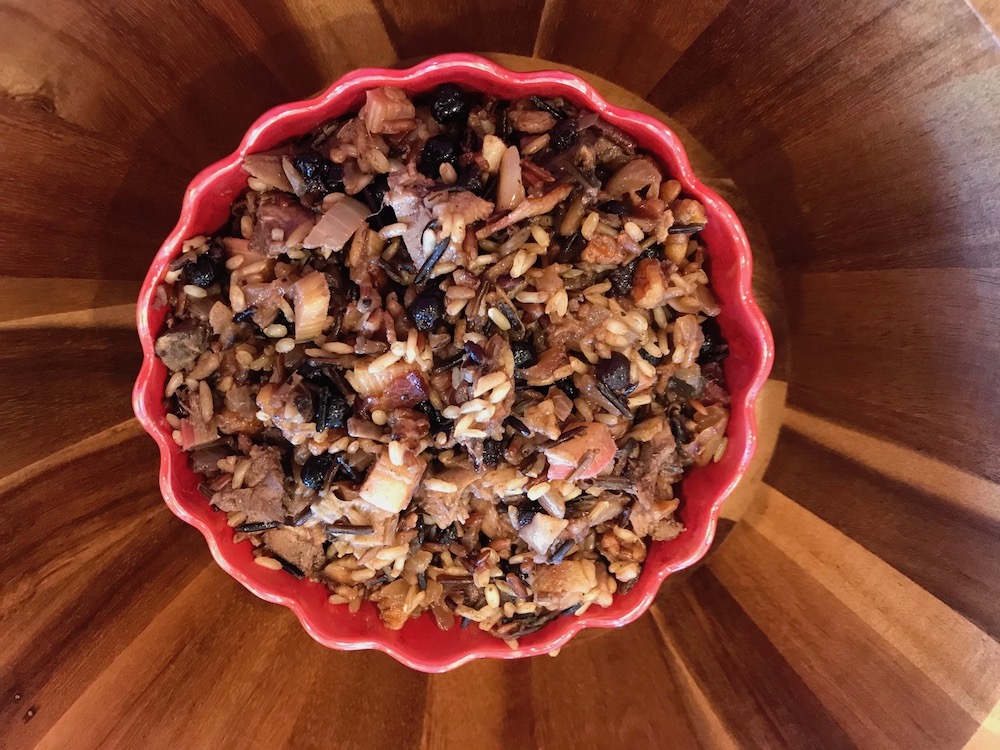 Duck and Rhubarb Wild Rice Pilaf