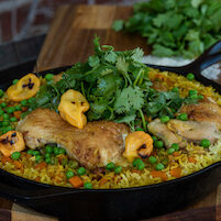 Cast Iron Chicken  and California Rice